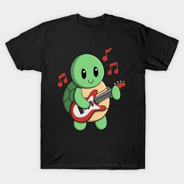 Turtle Guitarist T-Shirt by pako-valor